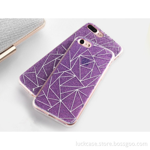 custom fashion style shiny soft tpu case for iphone 7/7plus